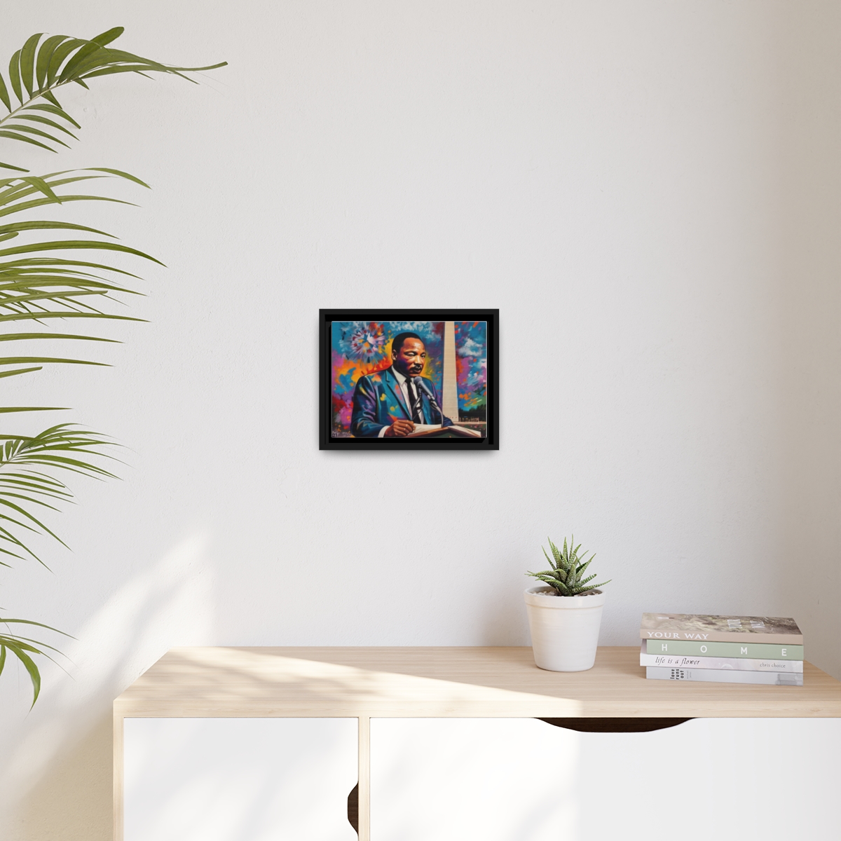 FRAMED | Vibrant colors of MLK Jr Giving Speech in front of Washington Monument - Image 9