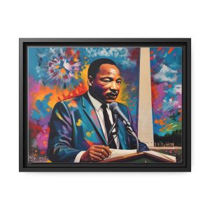 FRAMED | Vibrant colors of MLK Jr Giving Speech in front of Washington Monument