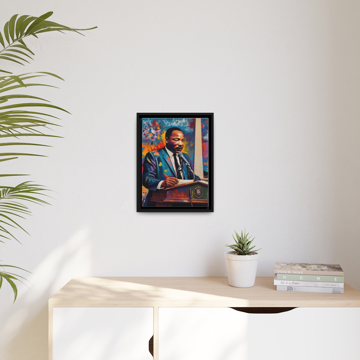FRAMED | Vibrant colors of MLK Jr Giving Speech in front of Washington Monument - Image 64