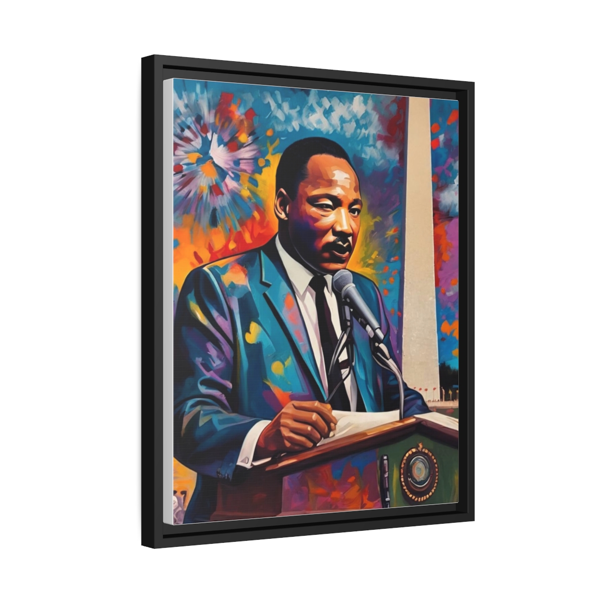 FRAMED | Vibrant colors of MLK Jr Giving Speech in front of Washington Monument - Image 67