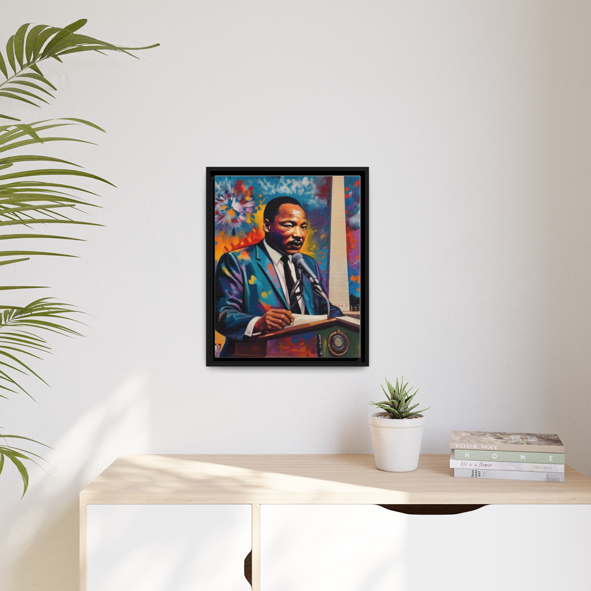 FRAMED | Vibrant colors of MLK Jr Giving Speech in front of Washington Monument - Image 69
