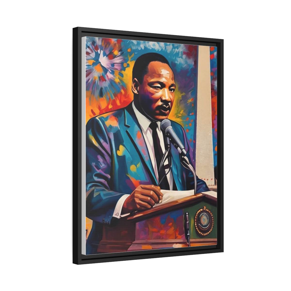 FRAMED | Vibrant colors of MLK Jr Giving Speech in front of Washington Monument - Image 72