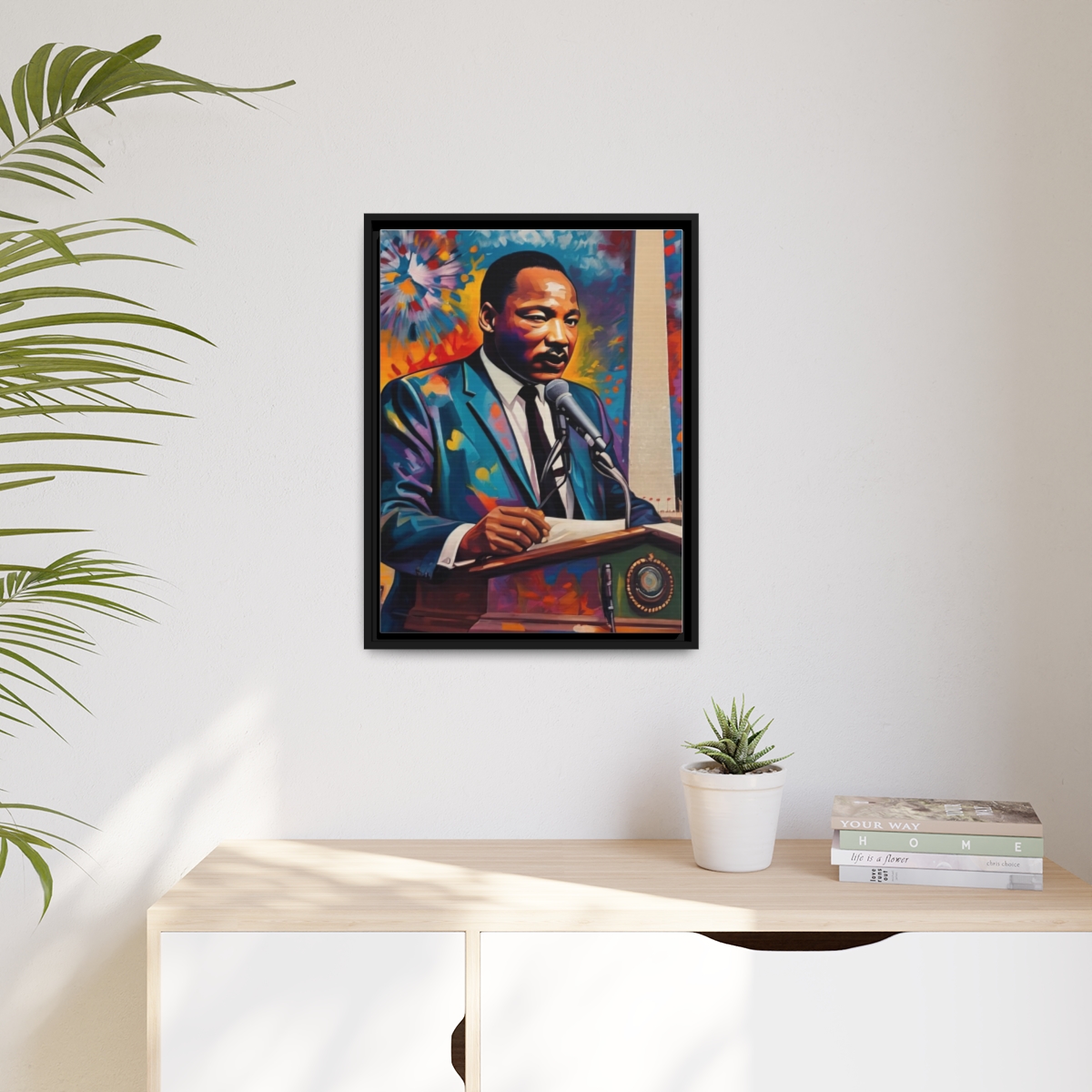 FRAMED | Vibrant colors of MLK Jr Giving Speech in front of Washington Monument - Image 74