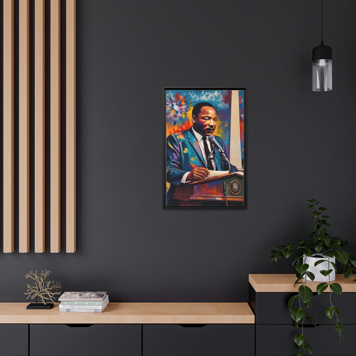 FRAMED | Vibrant colors of MLK Jr Giving Speech in front of Washington Monument - Image 80