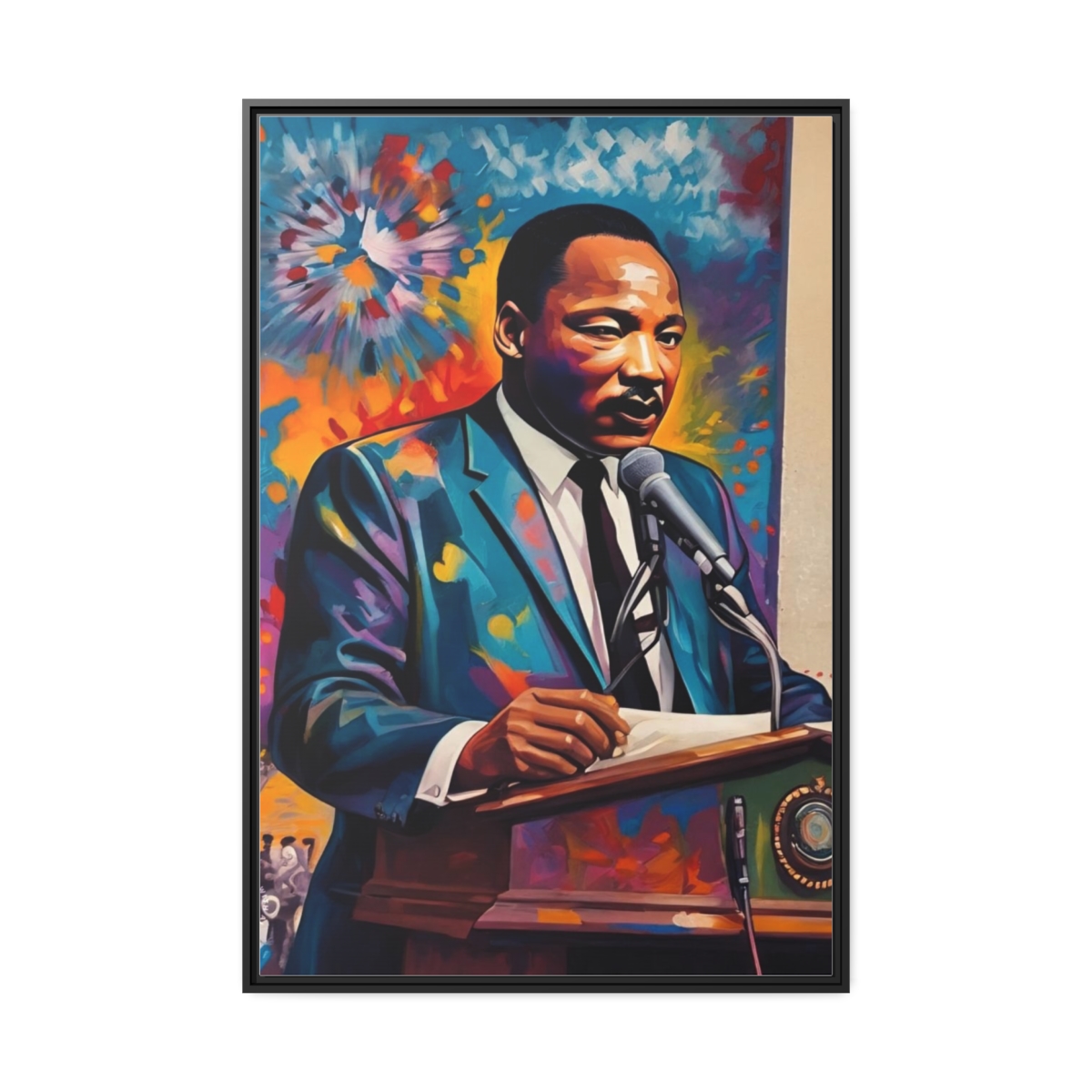 FRAMED | Vibrant colors of MLK Jr Giving Speech in front of Washington Monument - Image 96