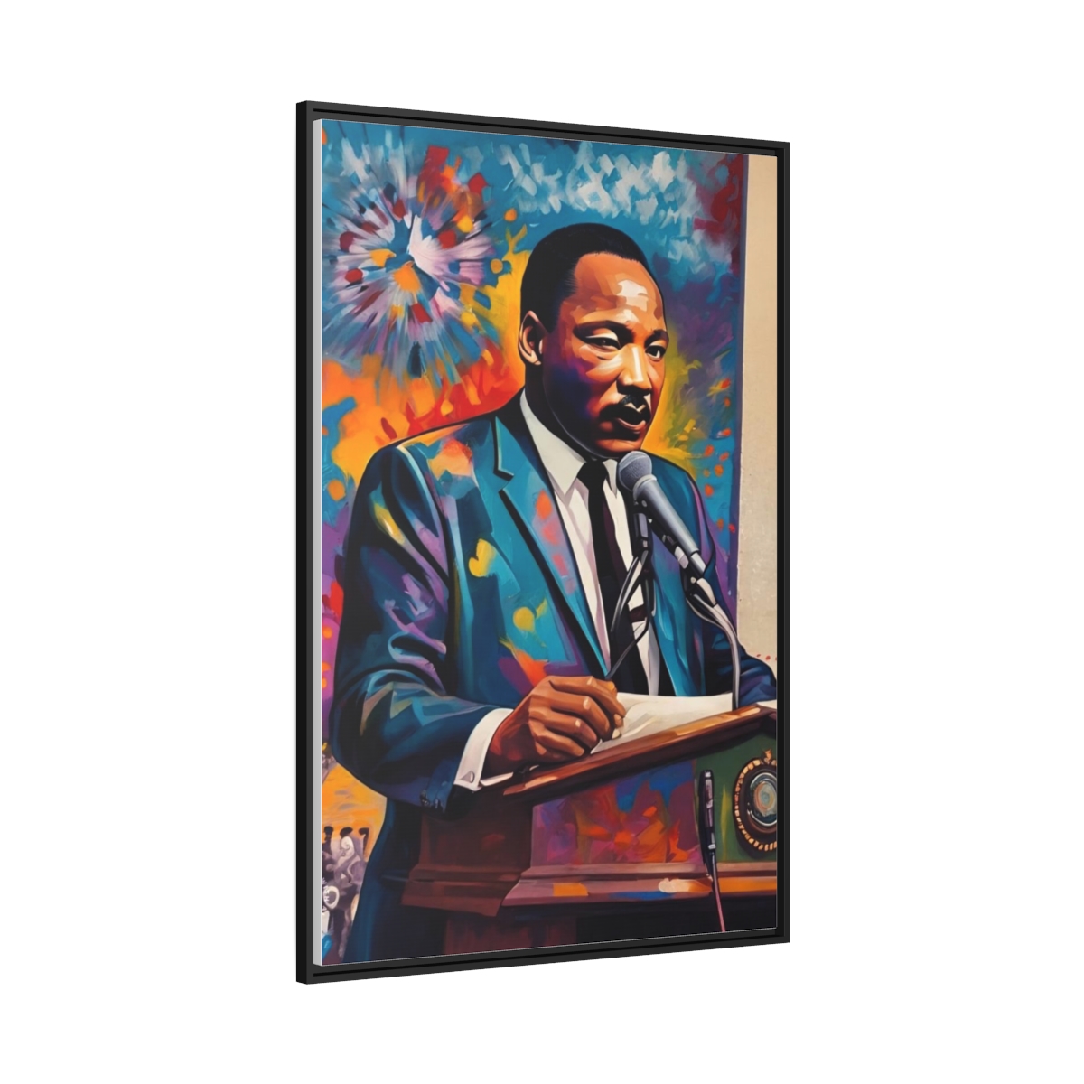 FRAMED | Vibrant colors of MLK Jr Giving Speech in front of Washington Monument - Image 97